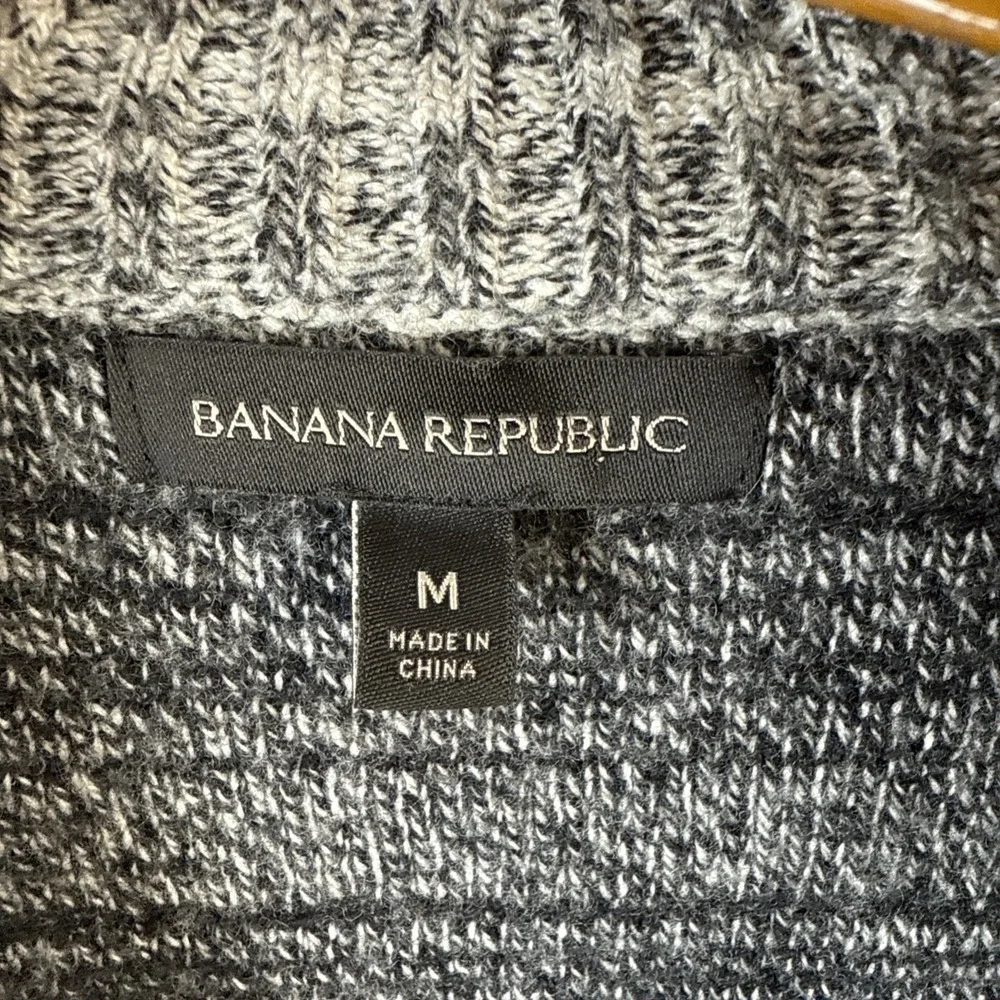 Banana Republic Cardigan Mens‎ M Striped Shawl Collar Merino Wool Blend Grandpa